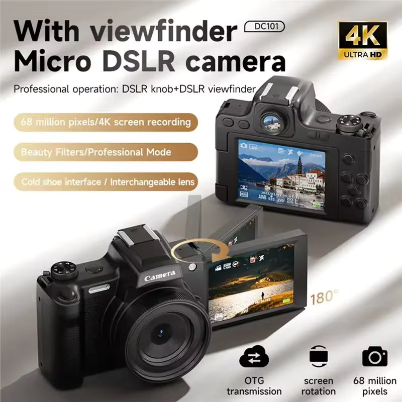 4K Micro DSLR Camera For Photography & Vlogging